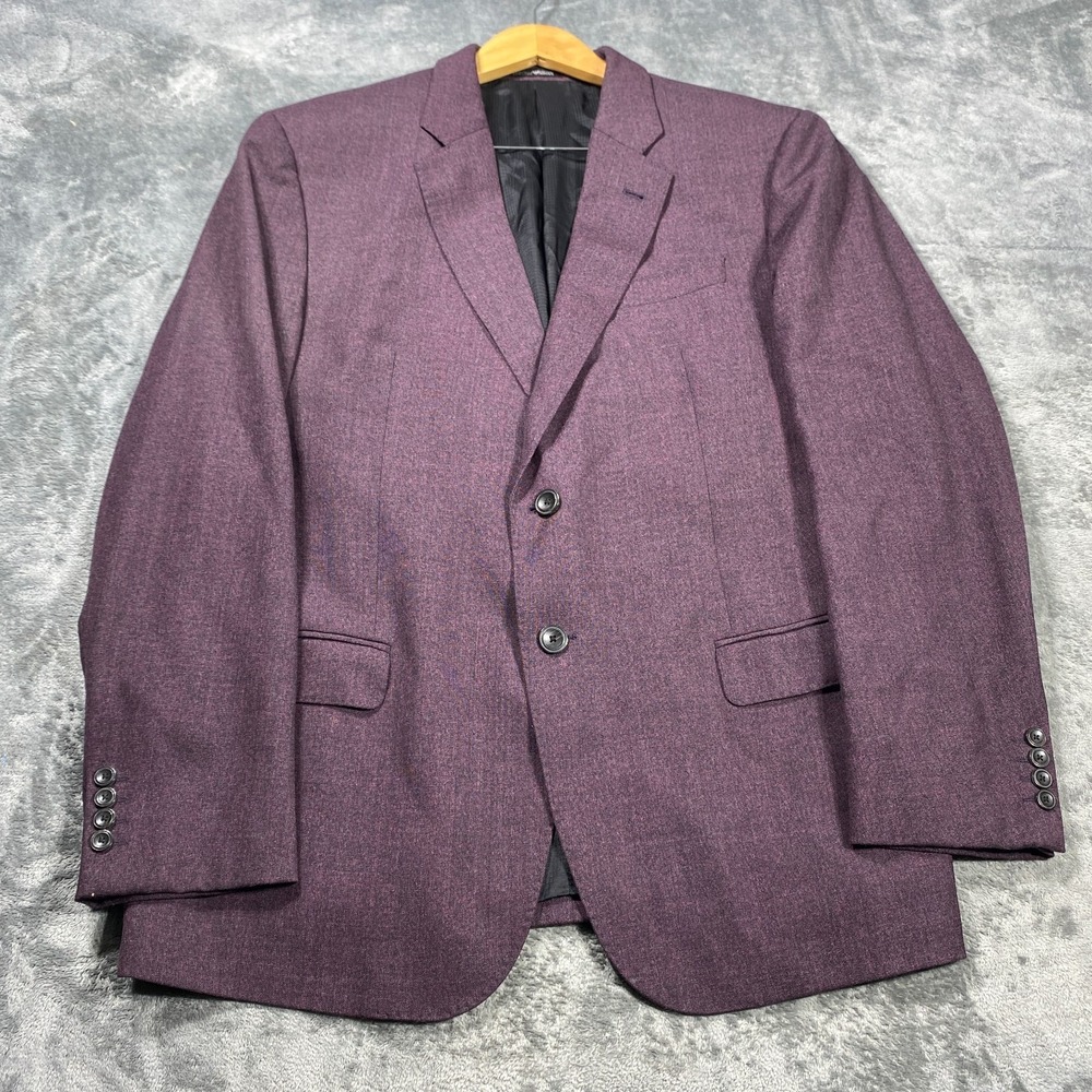 Emporio Armani G Line Blazer Jacket Mens 48R Burgundy Twill Wool Sport Coat